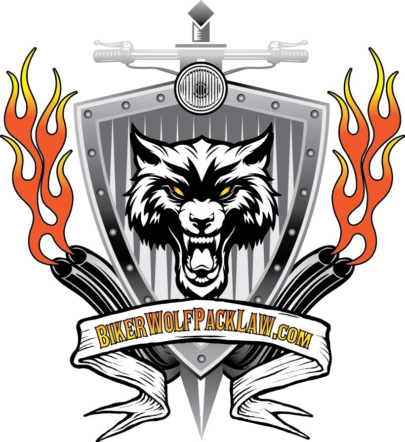 Biker WolfPackLaw Logo