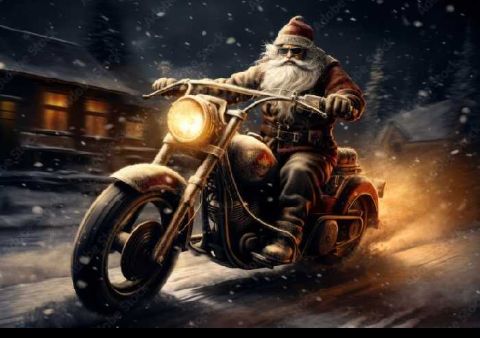 Santa with Bike