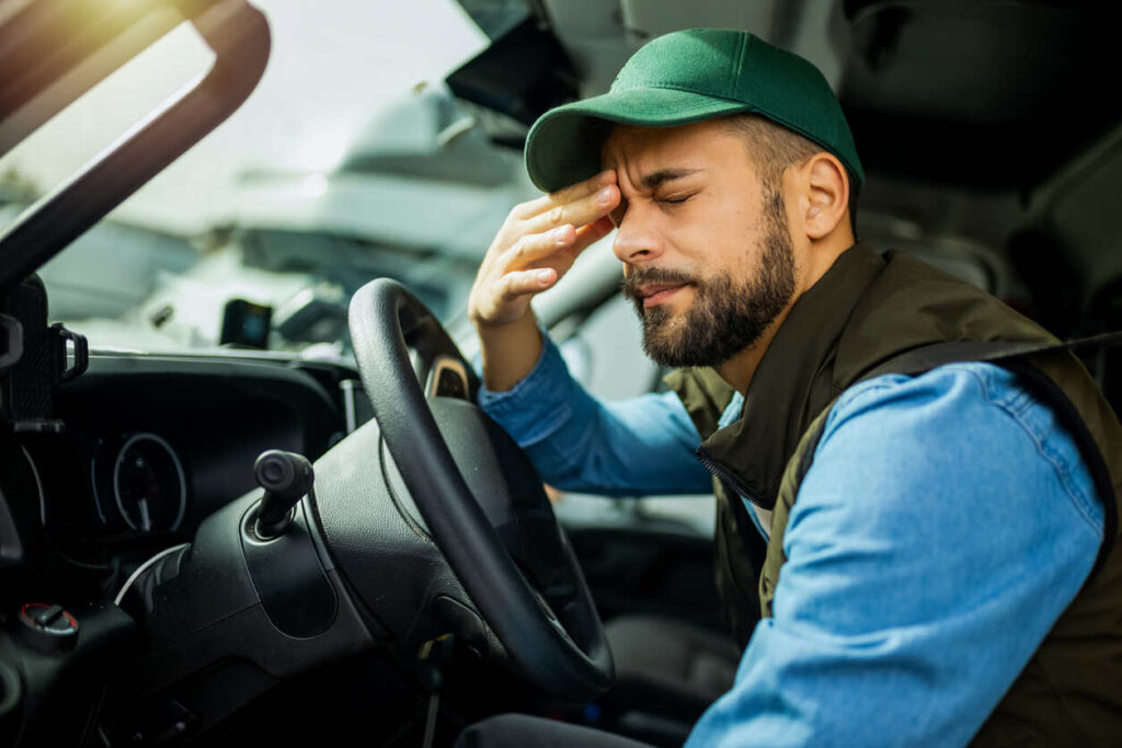 Conductor de camión fatigado en Austin experimenta angustia al volante, lo que resalta el riesgo de accidentes relacionados con el agotamiento del conductor.